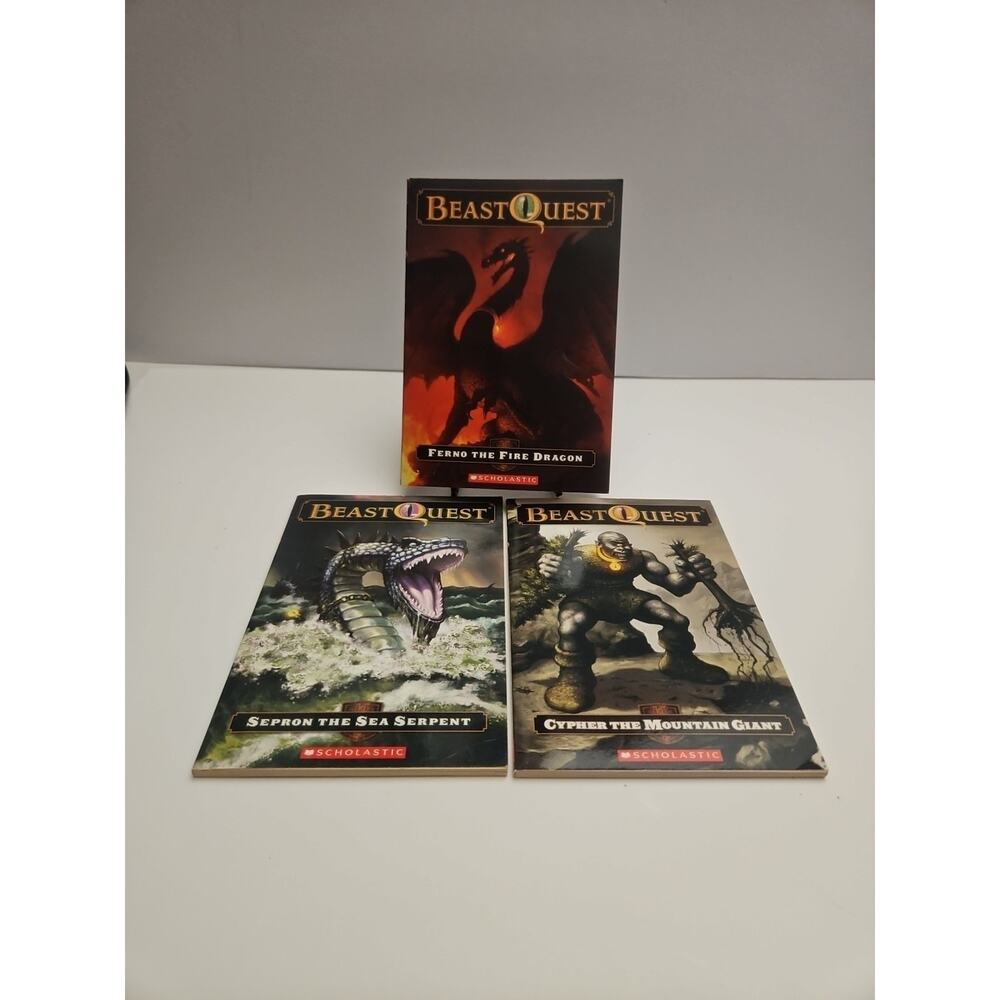 Lot Of 3 Beast Quest Books Fire Dragob Sea Serpent Mountain Giant By Adam Blade
